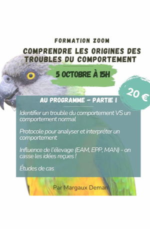 Formation Zoom en replay - Les troubles du comportement, origine